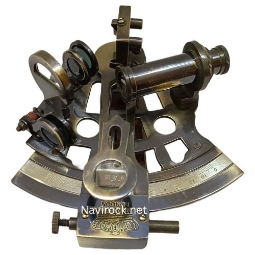 Antique Brass Marine Sextant 4 Inch Vintage Kelvin & Hughes 1917 Educational Nautical Tool