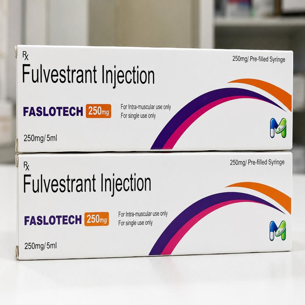Faslo Tech 250mg - Fulvestrant Injection, Clear Solution In 5ml Prefilled Syringe, Intramuscular Use For Hormone Receptor-positive Metastatic Breast Cancer, Prescription Only