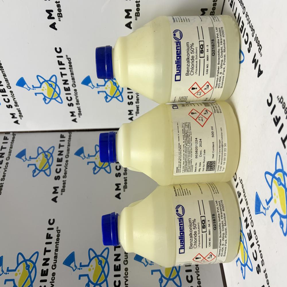BenzalKonium Chloride 50% SQ Qualigens, 500ml