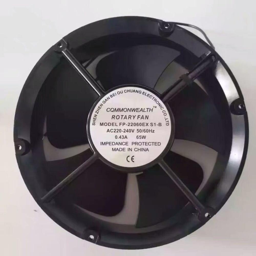COMMON WEALTH FP22060-S1-B 220/240V AC 65W 0.38A 22060mm Ball Bearing Industrial Axial Cooling Fan