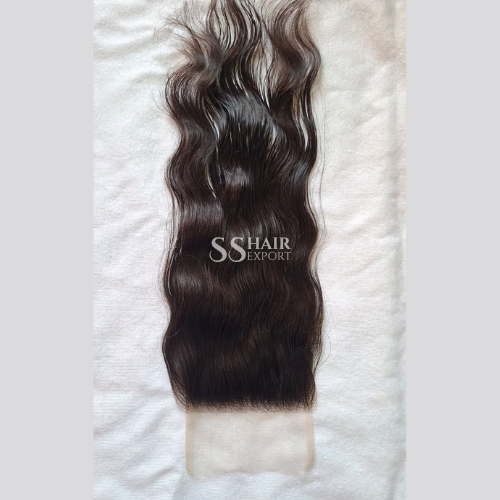 6x6 Closure Sew In Side Part with Free Part Indian Wavy Human Hair For Wigs Salon
