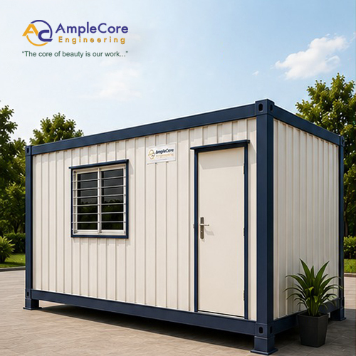 Portable Cabins - Color: Ivory With Blue Border