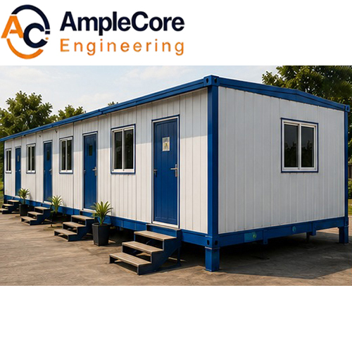 Labour Hutments - Color: White & Blue (Standard) (Customizable)