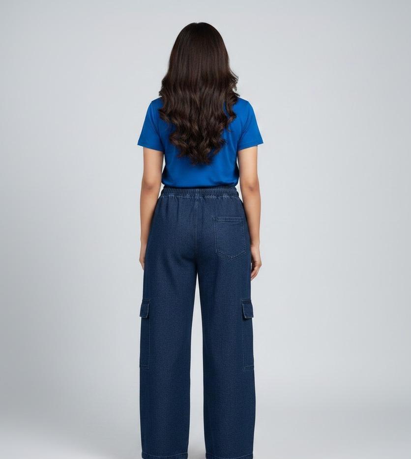 Women Six Pocket Cargo Jeans