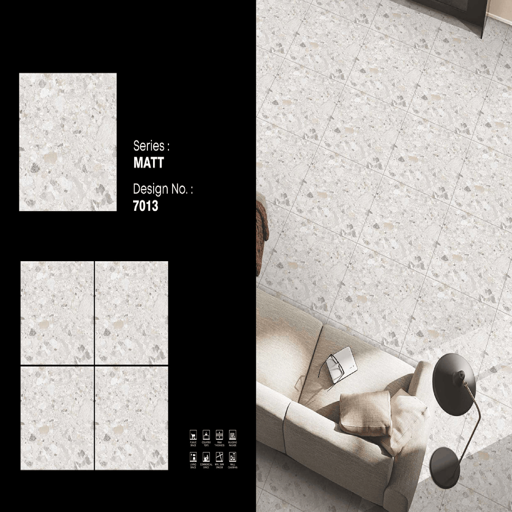Terrazzo Porcelain Tiles - Color: Grey