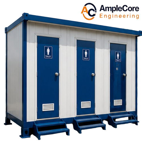 Frp Toilet Cabin - Color: Blue And White (Customizable)