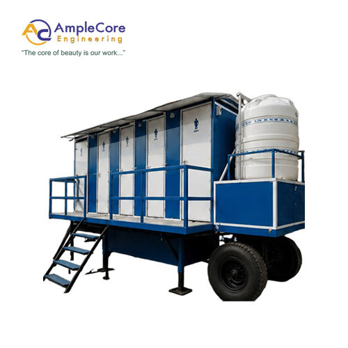 Mobile Toilet Van - Color: Blue And White