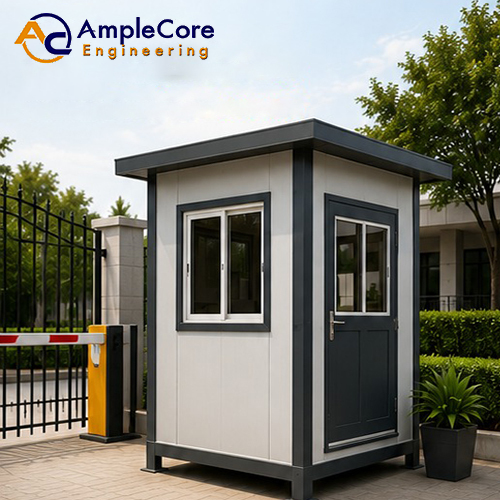 Ms Security Guard Cabins - Color: Grey And White