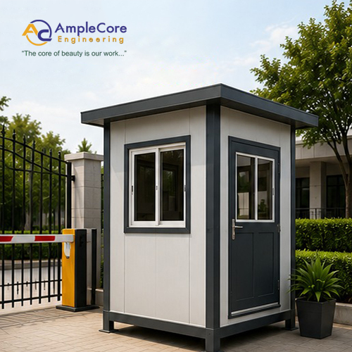 Ms Security Guard Cabins - Color: Grey And White