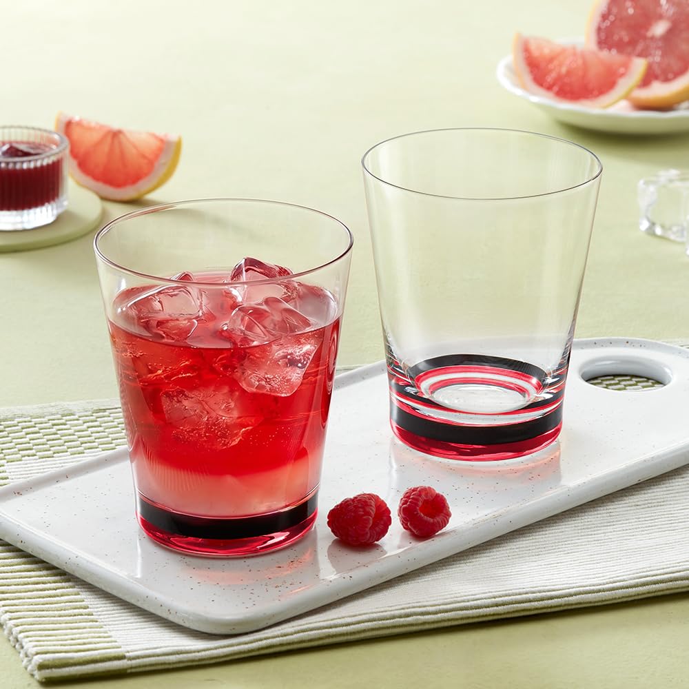 Borosil 300Ml X 6Pc Orra Red Glass Set - Capacity: 300 Milliliter (Ml)
