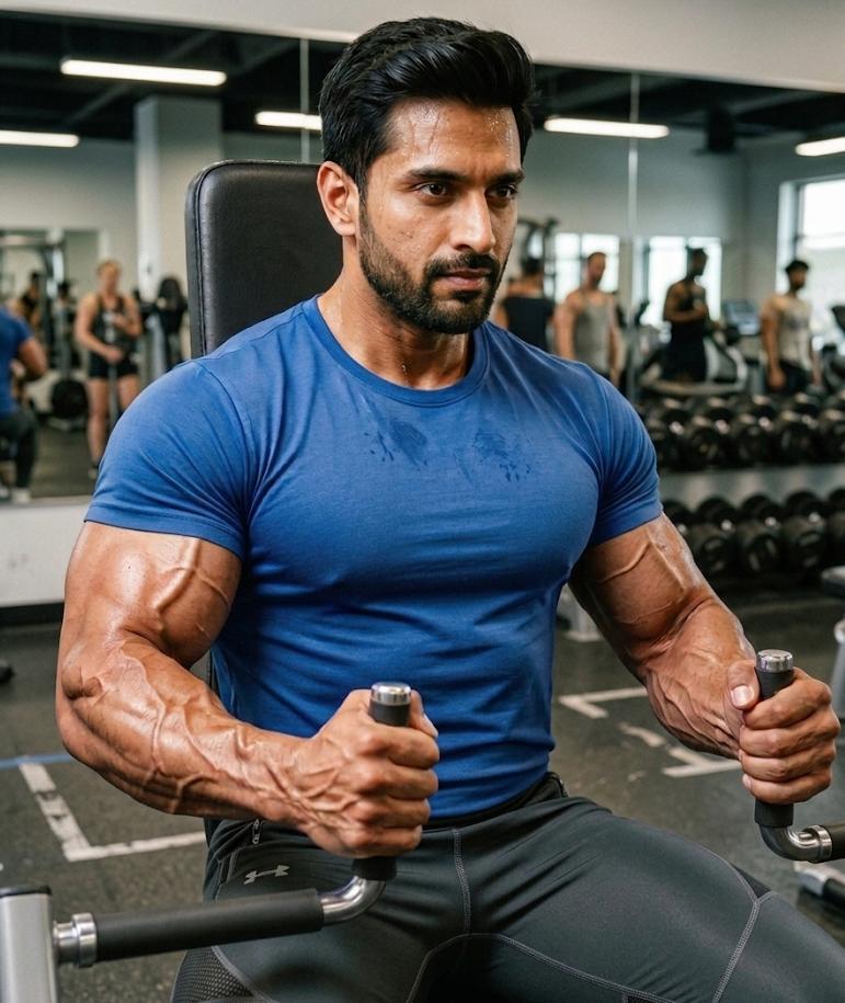 Men Blue Gym T Shirt