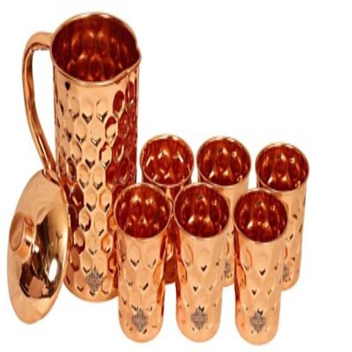 Elegant Copper Serving Jug Set - Finish: Polished