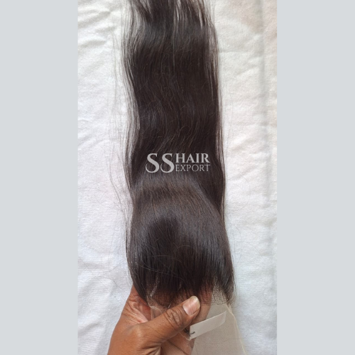 Straight 7x7 Closure Sew In Free Part | Swiss Lace | Black Indian Virgin Human Hair