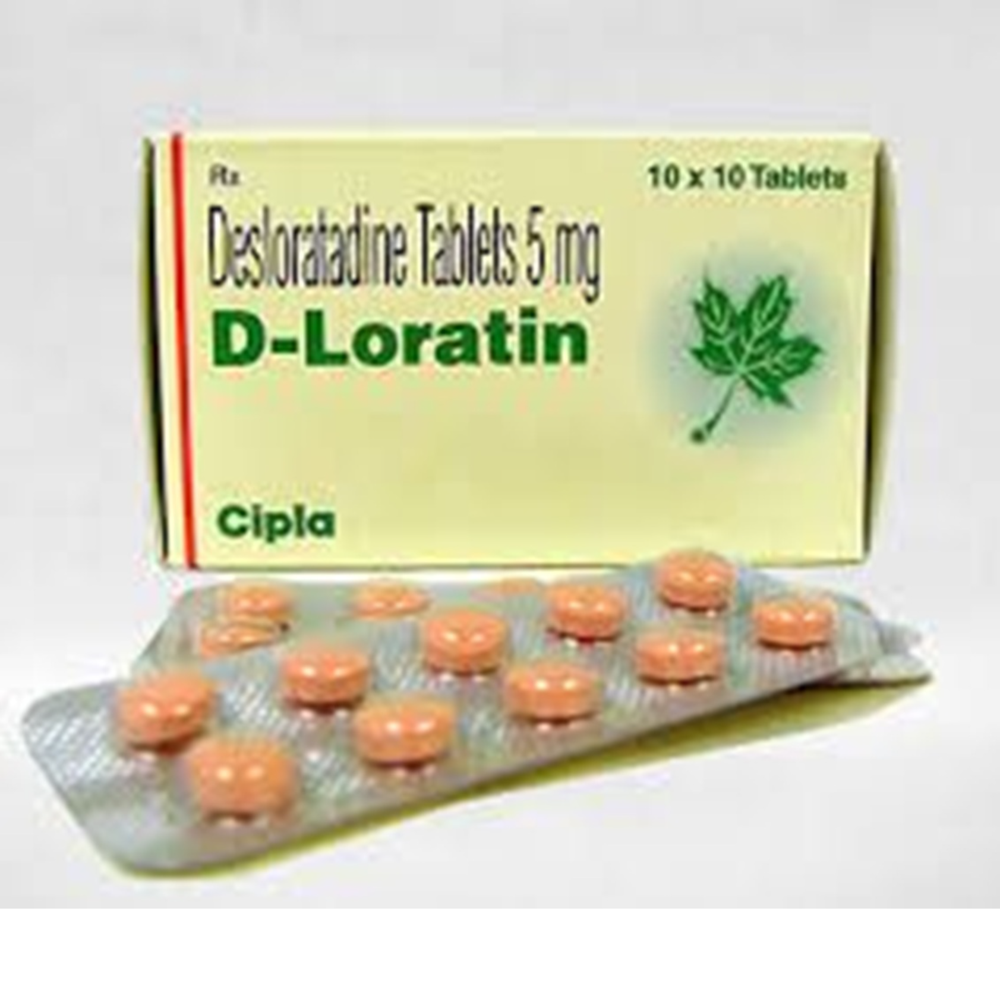 D Loratin Tablet - 10 Mg Loratadine, White Round, Sugar-free | Non-sedative Allergy Relief, Blister Pack, Oral Use
