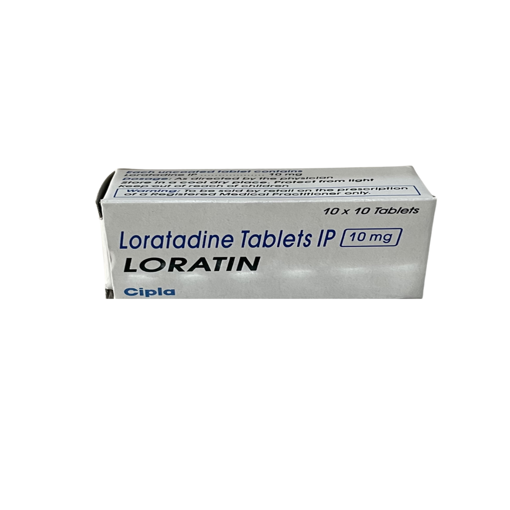 D Loratin Tablet - 10 Mg Loratadine, White Round, Sugar-free | Non-sedative Allergy Relief, Blister Pack, Oral Use