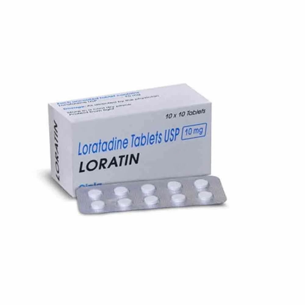 D Loratin Tablet - 10 Mg Loratadine, White Round, Sugar-free | Non-sedative Allergy Relief, Blister Pack, Oral Use