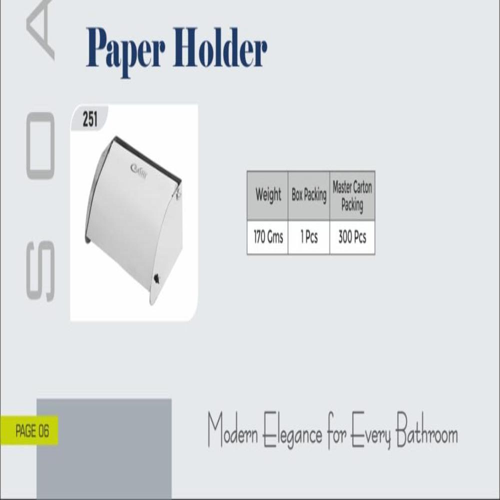 Ss Paper Holder - Color: Silver