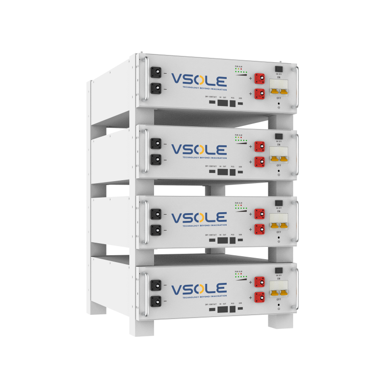 Vsole Power Series LiFePO4 Battery Low Voltage 100 Ah Capacity Wall-mounted/Rack Mounted (VSOPS-5120LV)