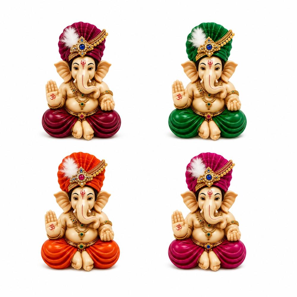 Ganpati Pagdi Decoration - Color: Multicolor