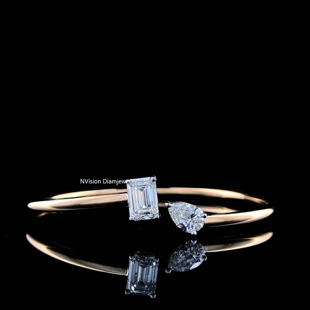 Toi et Moi Twisted Labgrown Diamond Bracelet, Two Souls, One Eternal Bond