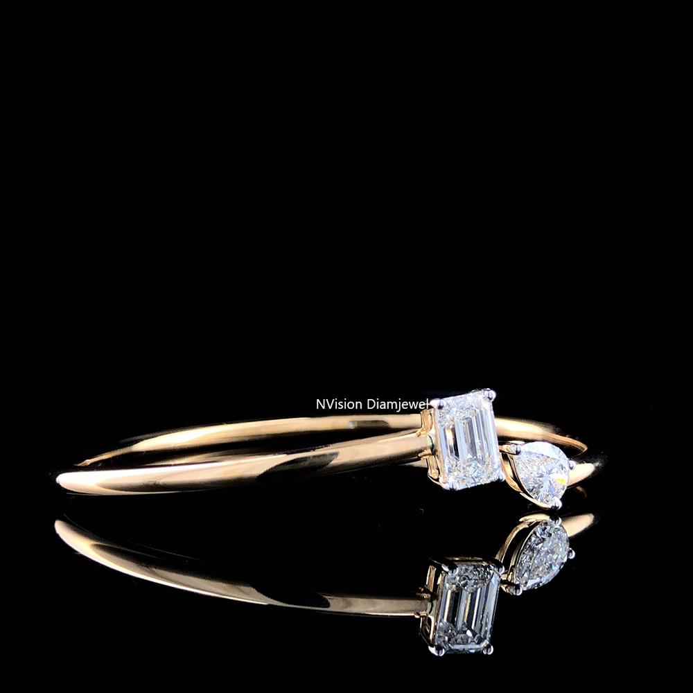 Toi et Moi Twisted Labgrown Diamond Bracelet, Two Souls, One Eternal Bond