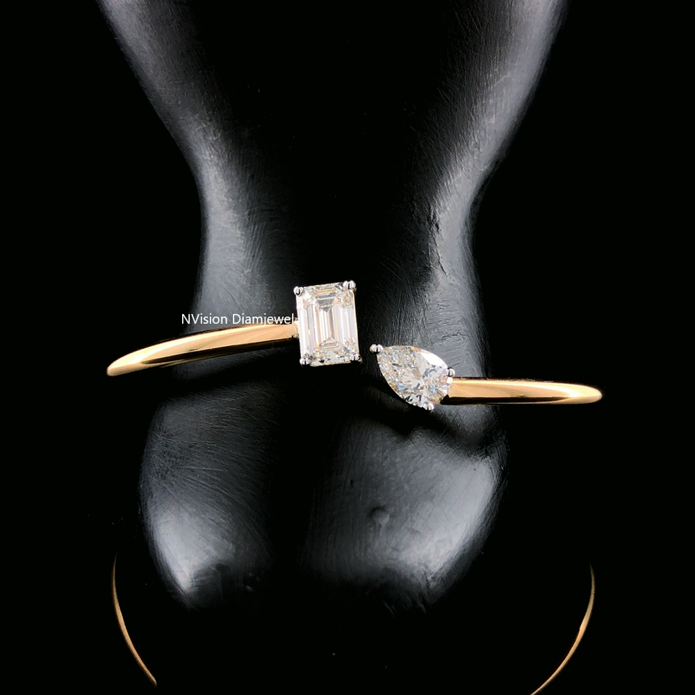 Toi et Moi Twisted Labgrown Diamond Bracelet, Two Souls, One Eternal Bond
