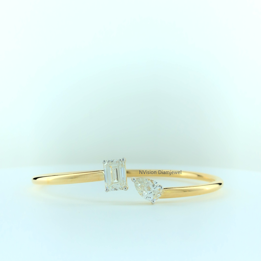 Toi et Moi Twisted Labgrown Diamond Bracelet, Two Souls, One Eternal Bond