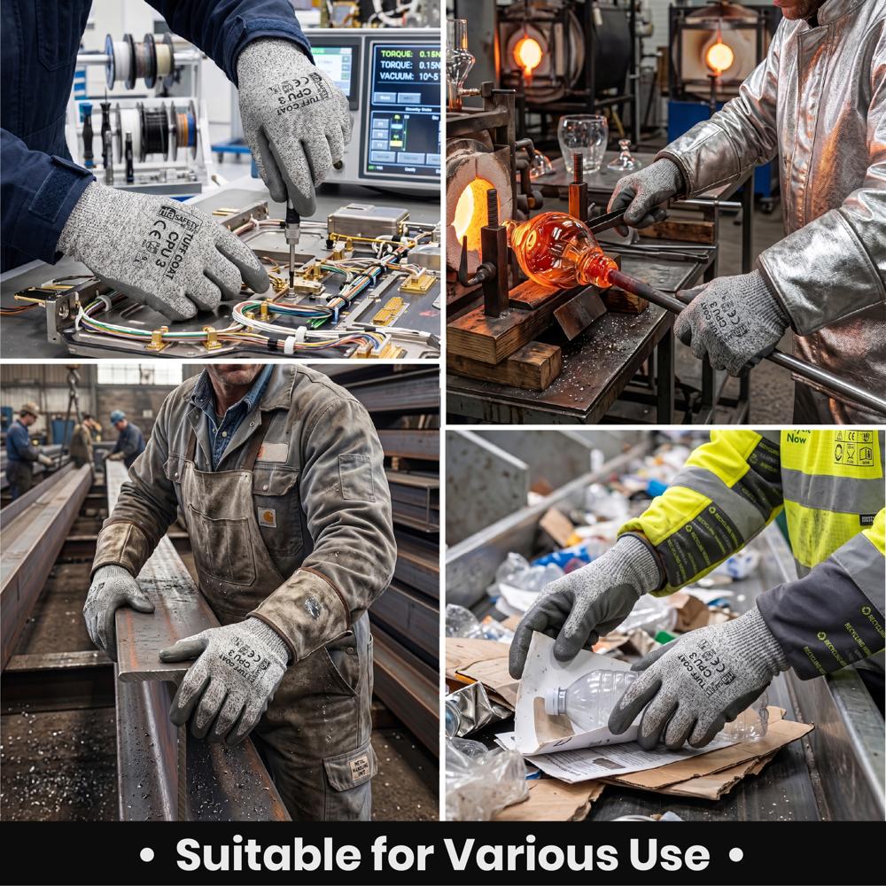 Cpu3 Tuff-coat Cut Resistant Gloves - Color: Dark Grey