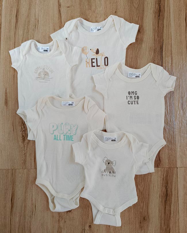A31330 | Ergee Baby Short Sleeve Bodysuits Assorted