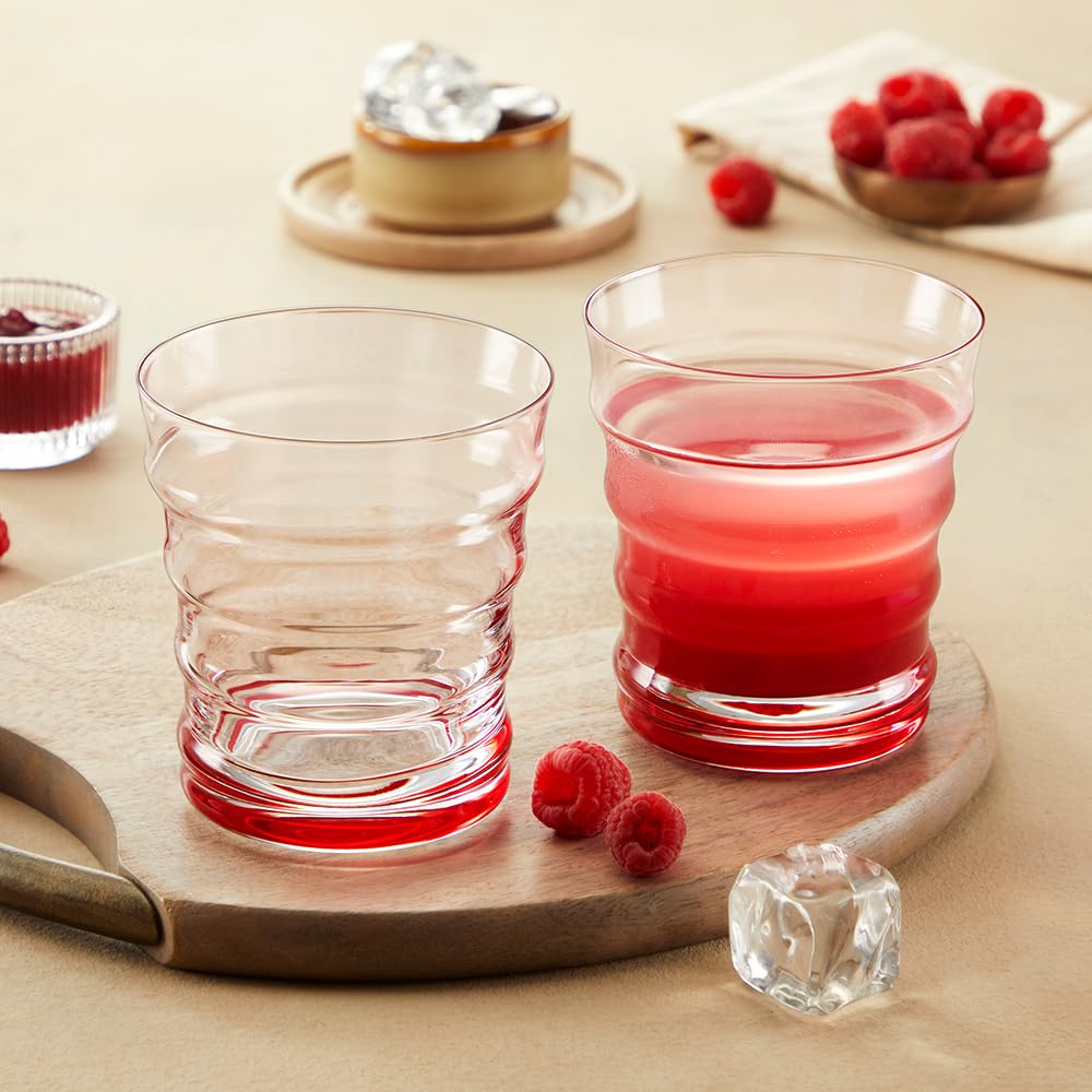 Borosil 250ml x 6pc Diana Red Glass Set