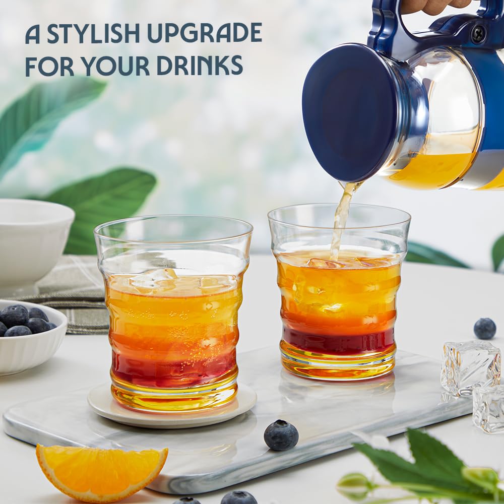Borosil 250ml x 6pc Diana Yellow Glass Set | Tumblers with Color Base | Stylish Drinking Glasses for Water, Juice & Soft Drinks | Elegant Glassware for Home, Parties & Gifting BGFGSD00012