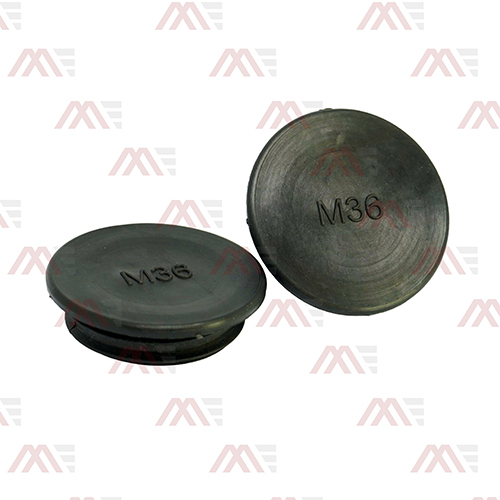 36 MM Thread Inner Cap - ABS Plastic, 36 MM Diameter, Matte Black | Grooved Dome Head, Chemical Resistant, Manual Installation
