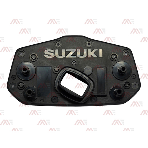 Suzuki Visorr - Injection Molded High-Grade Plastic, 24x18x4 cm, Matte Black | Bolt-On, UV Stabilized, Impact Resistant, Raised Silver Emblem
