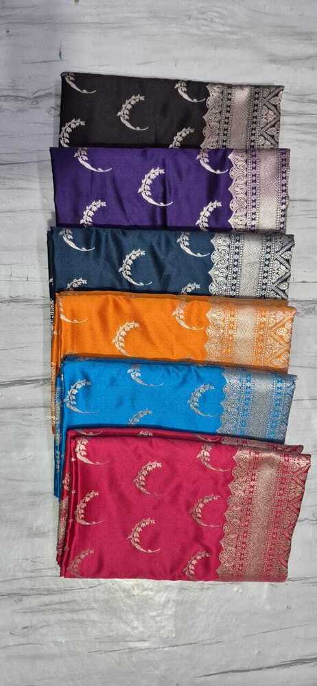 Premium Banarasi Floral Cresent Mashru Silk Party Wear Saree