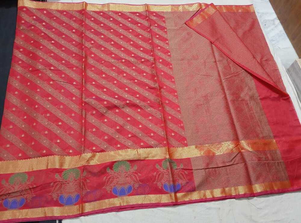 Banarasi Cotton Silk Laheriya Saree
