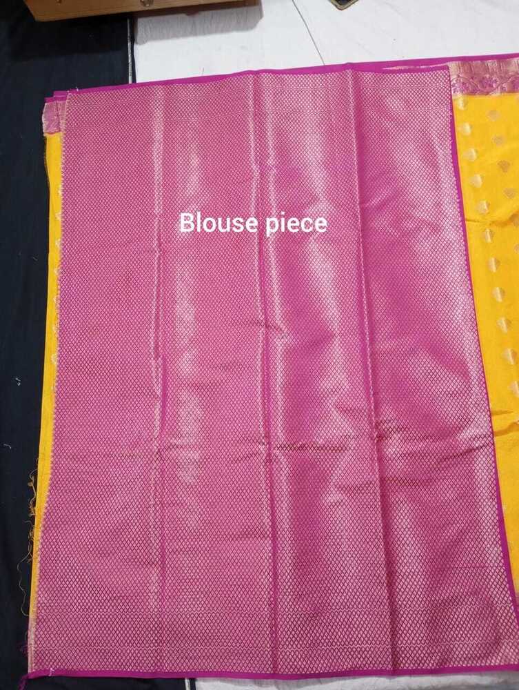 Banarasi Dupien Silk Meenakari Contrast Border Saree