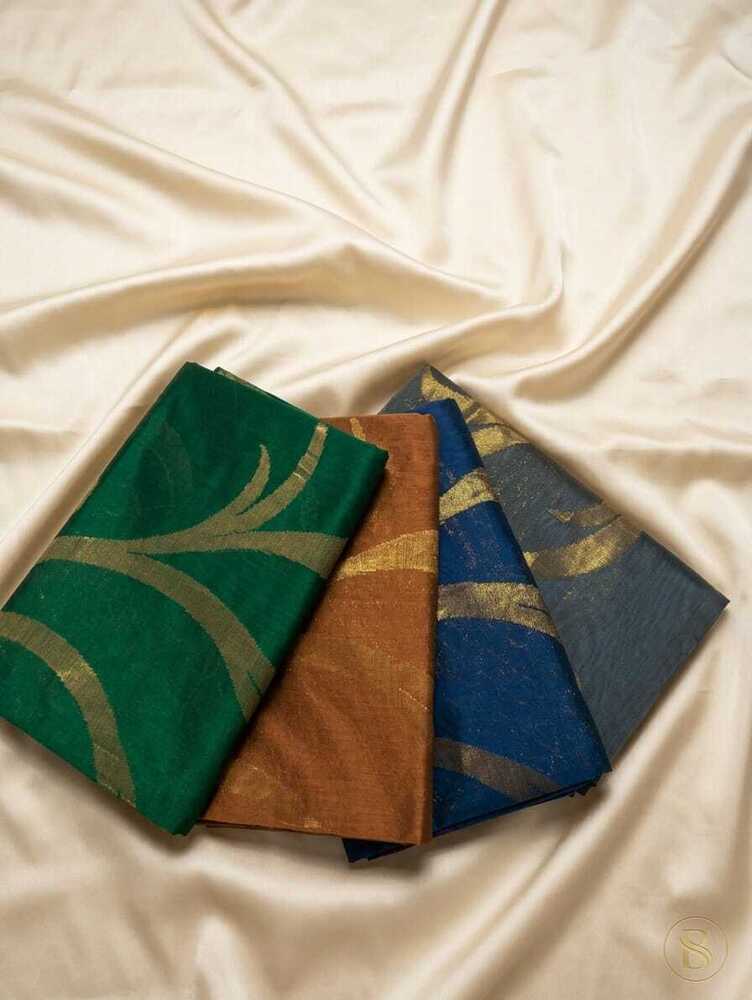 Contemporary Abstract Banarasi Cotton Silk Meenakari Saree