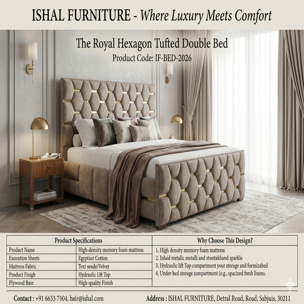 Luxury Model Double Bed - Feature: Durable