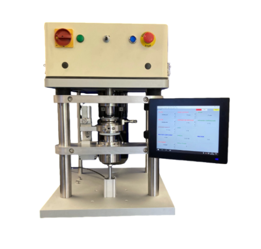 Dry Friction and Wear Tribometer - Stainless Steel, 450x350x550 mm, 0-200 N Load, Touchscreen Control, Stepper Motor Drive