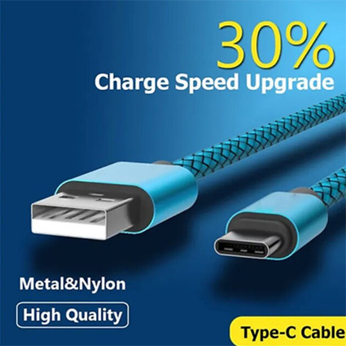 Voltrexon 45w Type C Data Fast Charging Braided Cable Support PD Dash Supervooc Dash