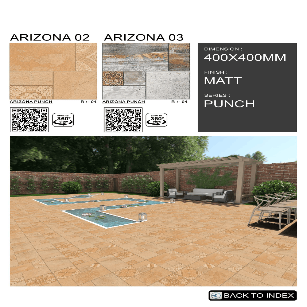 Exterior Parking Tiles - Color: White
