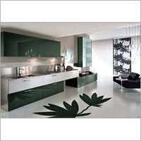 ऐक्रेलिक हरा ग्लॉस किचन