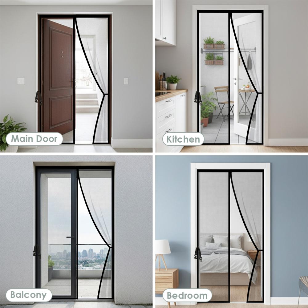 Polyster magnetic door net
