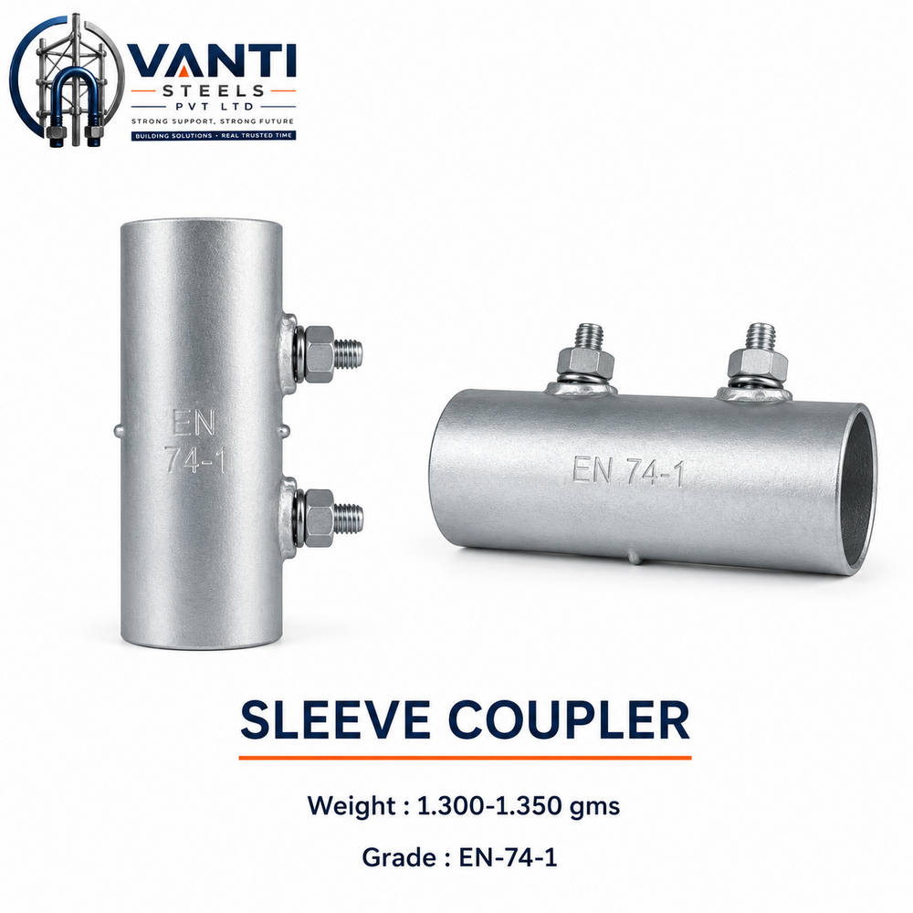 Sleeve Coupler - Color: Silver / Zinc Finish