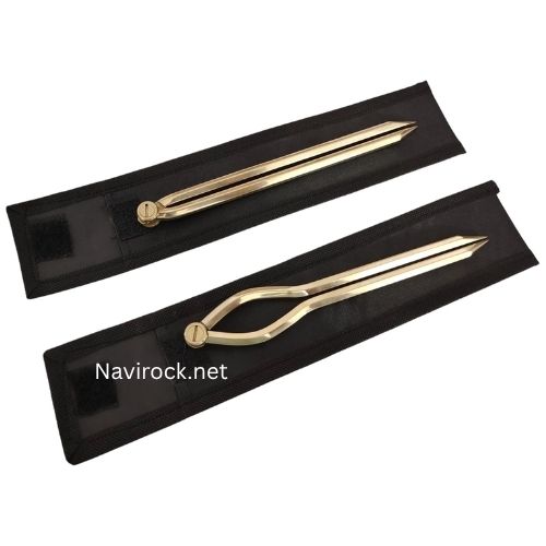Maritime Proportional Divider Set of 2, Full Brass with Handmade Case Navigational Compass Naval, Geometry and Drafting Home Decor 17.78cm (7'' Inches)