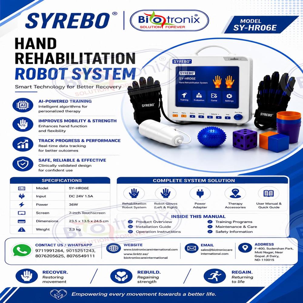 Professional Hand Recovery Robot for Physiotherapy Clinics