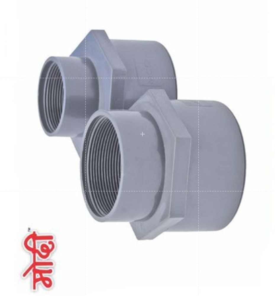 Pvc Female Threaded Adapter - Pvc Material, 1/2 Inch & 3/4 Inch Sizes, Grey Color, Round Shape, Female Connection | Versatile For Plumbing Applications