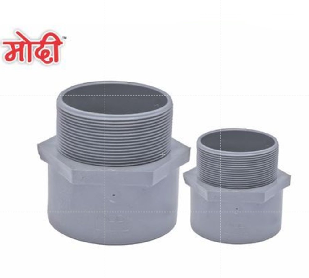 Pvc Male Threaded Adapter - Pvc, 20 Mm To 110 Mm, Grey | Durable Male Connection For Plumbing And Irrigation Applications