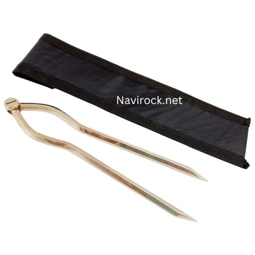Nautical Brass Navigation Divider Maritime & Naval, Antique Geometry Drafting Compass, Geometry Drawing Tool Professional 7 Long Solid Brass with Heavy Duty Steel Point with Cover