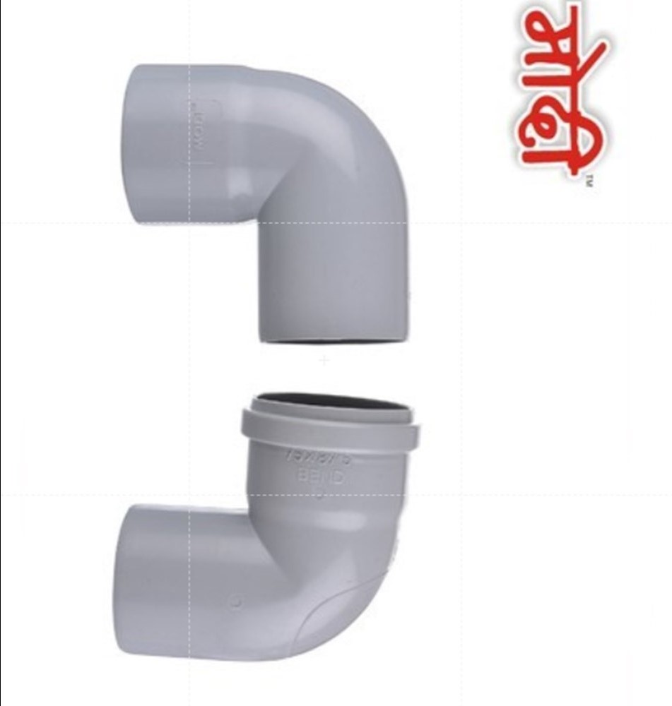 Pvc Plain Bend - Pvc Material, 110mm Length, Grey Color | Round Shape With Warranty For Reliable Plumbing & Drainage Applications